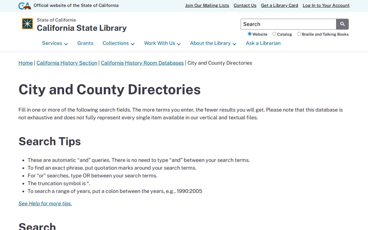 Galt city directory California State Library database