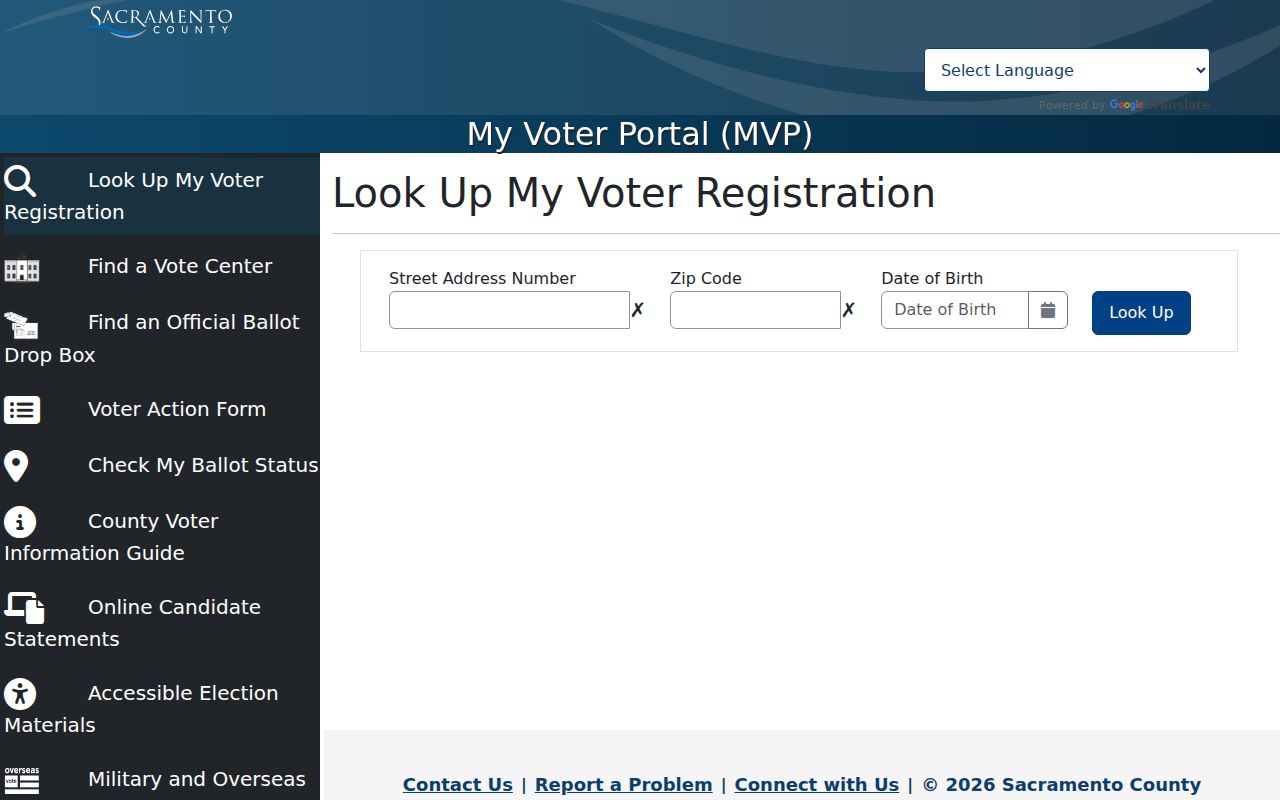 Galt resident lookup Sacramento County My Voter Portal