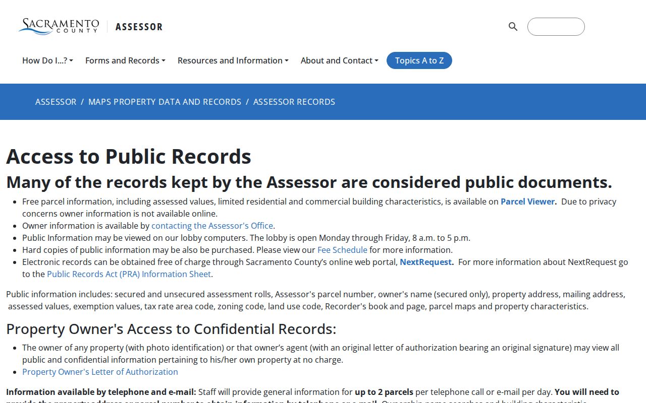 Galt street directory assessor parcel viewer fields