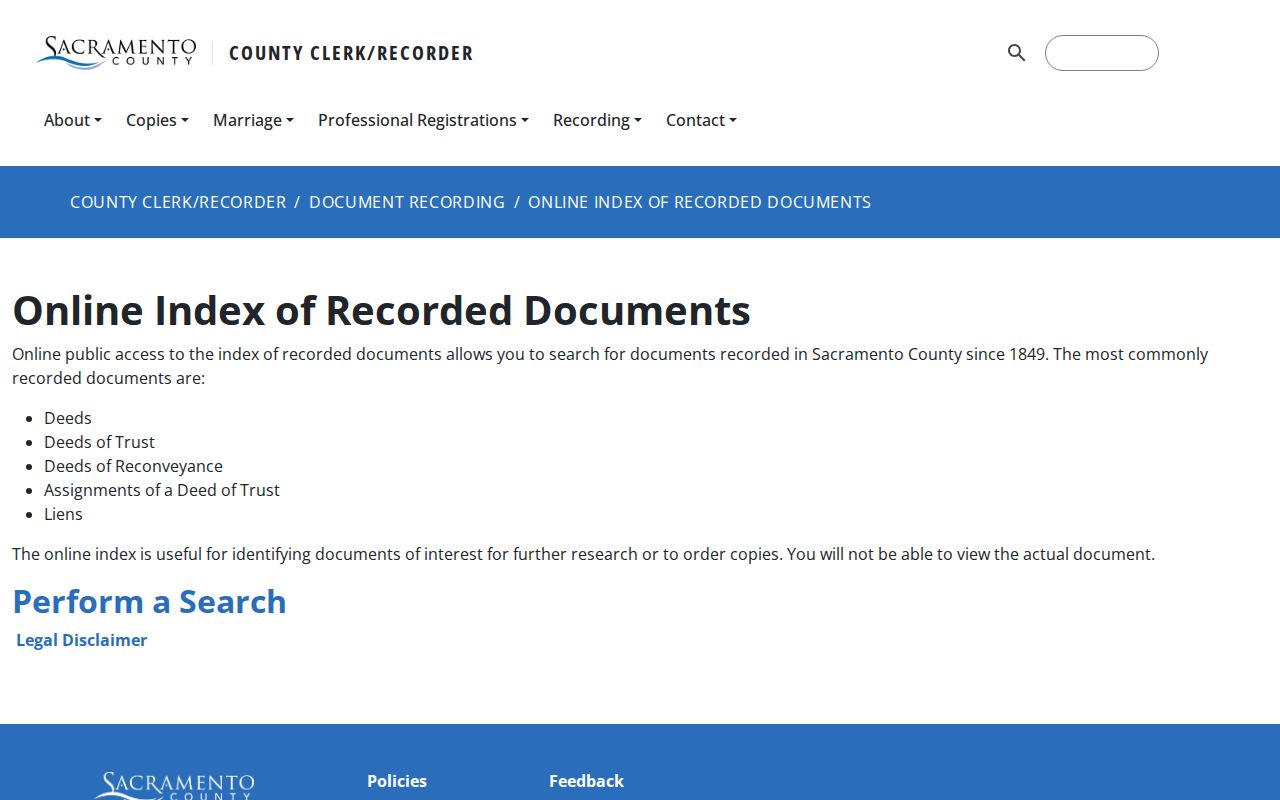 Galt street directory Sacramento recorded document index